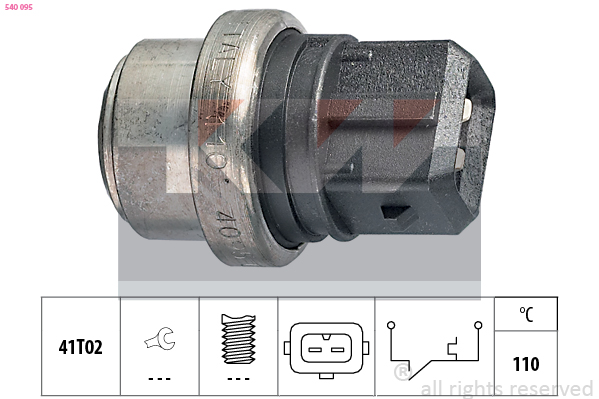 Teplotný spínač kontrolky teploty chladenia KW